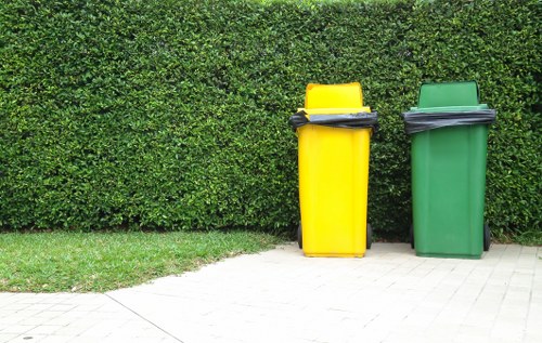 Professional waste removal team handling commercial waste